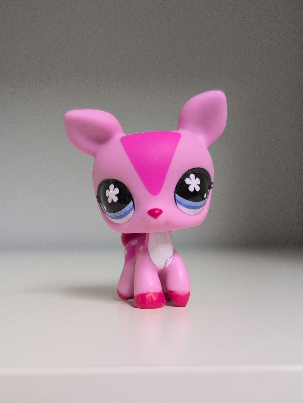 Authentic Littlest Pet Shop G7 #125 Pink Deer Fawn Sticker Eye